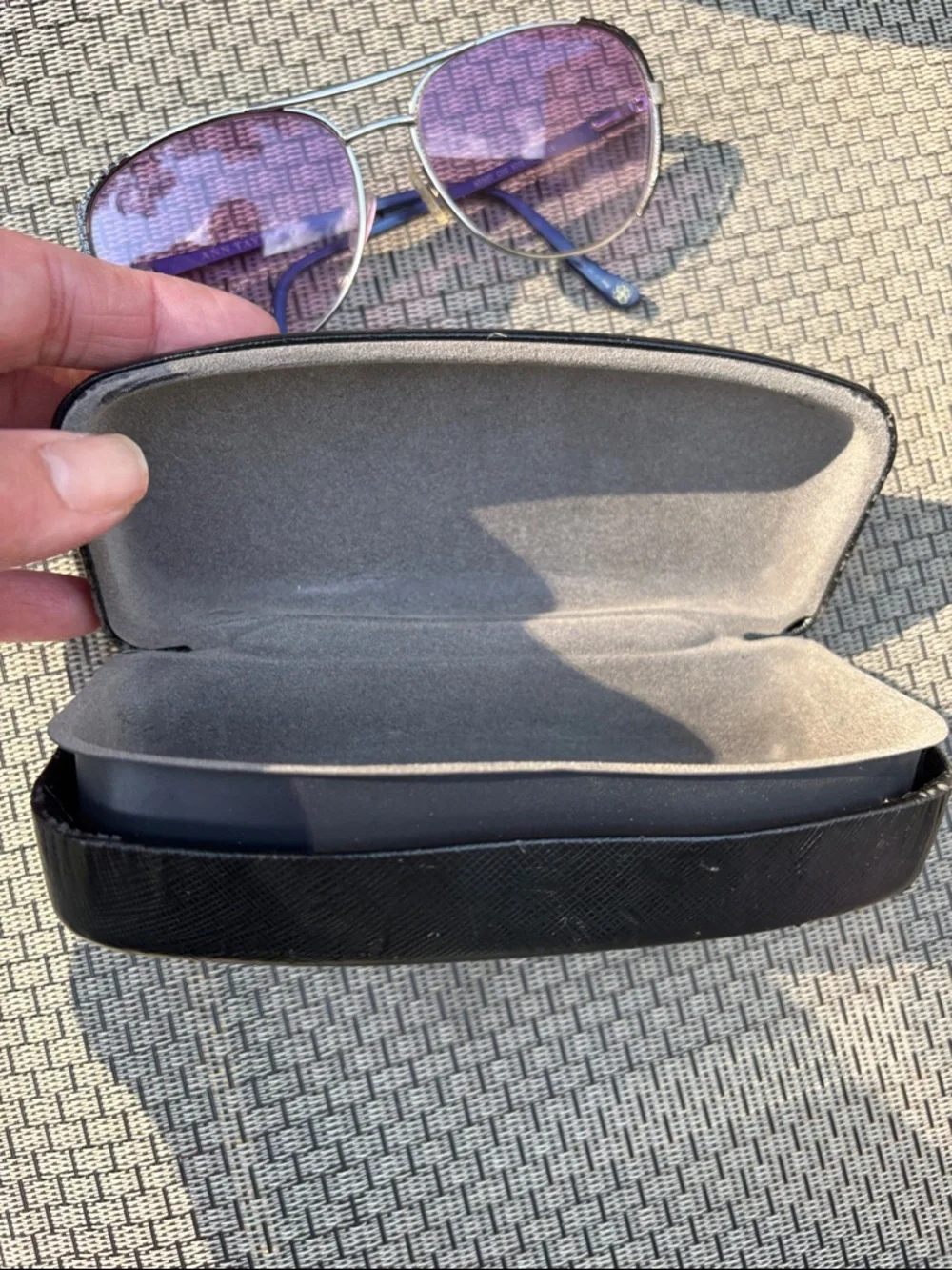 Ann Taylor Aviator Sunglasses with Purple Lenses
